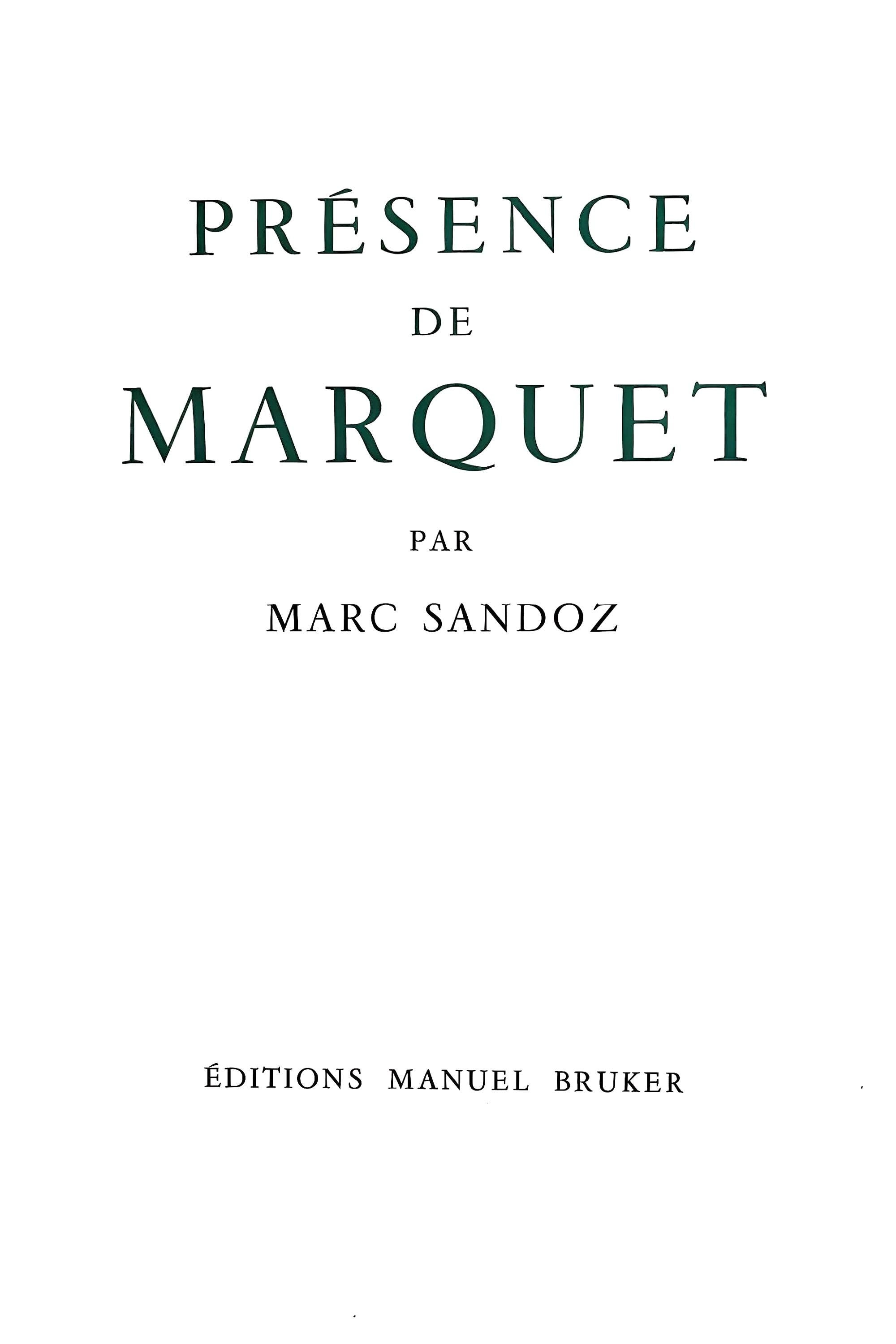 Albert Marquet, Auto-portrait, Présence de Marquet, Limited Edition Lithograph