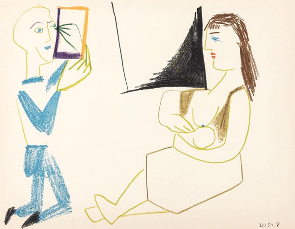 Pablo Picasso, Composition, Picasso and the Human Comedy, Verve: Revue Artistique et Littéraire, Limited Edition Lithograph