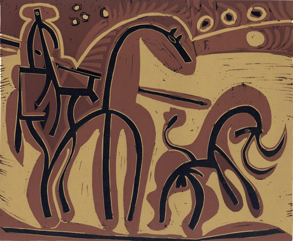 Pablo Picasso, Picador and Bull (Orozco 214), Grabados al linóleo, Limited Edition Linocut