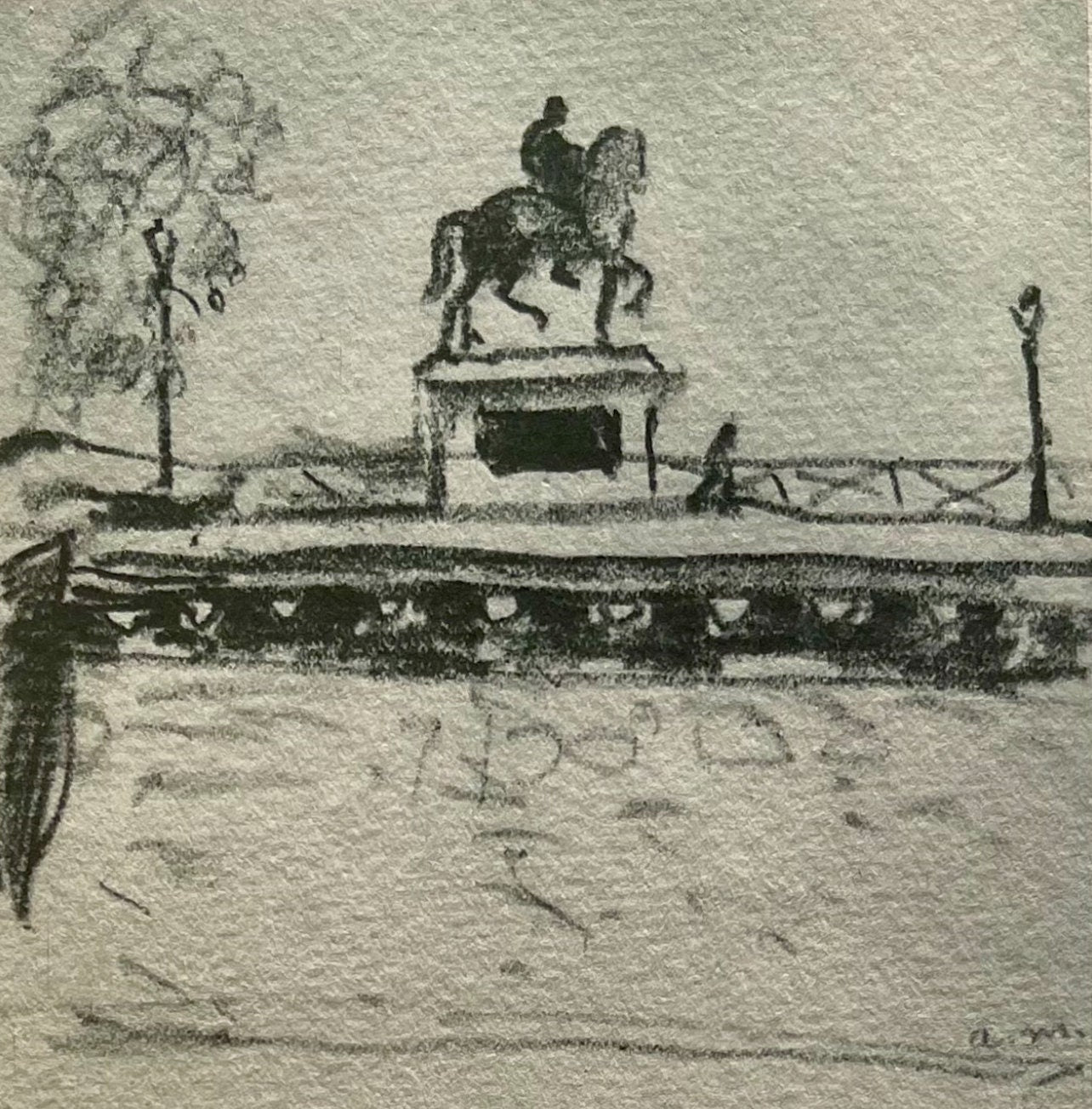 Albert Marquet, Pont-Neuf Statue de Henri IV. Pont des Arts, Marquet, Limited Edition Lithograph