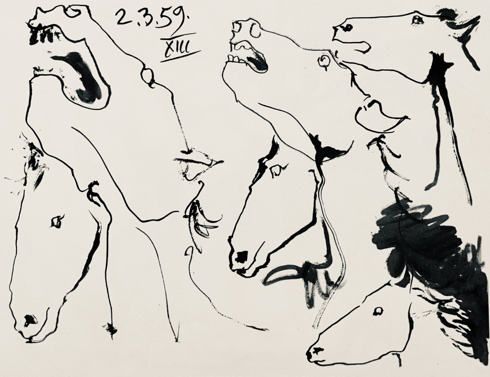 Pablo Picasso, Composition (Bloch 1276; Czwiklitzer 23), Toros y Toreros, Limited Edition Lithograph