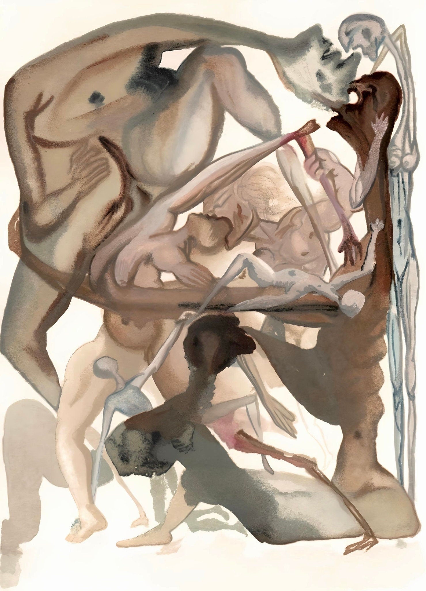 Salvador Dali, In Dark Limbo (Michler/Löpsinger 1039-1138; Field 189-200), La Divine Comédie, Limited Edition Woodcut