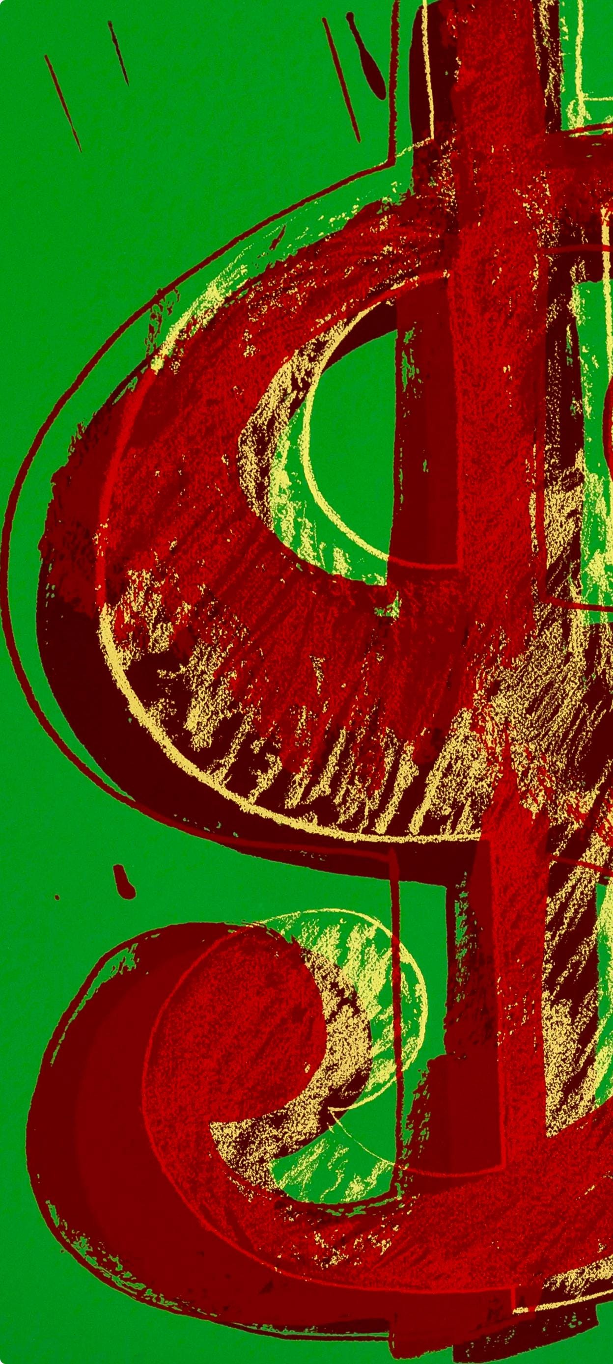 Andy Warhol, Dollar Sign, Green, Official Limited Edition, Sunday B. Morning, Silkscreen