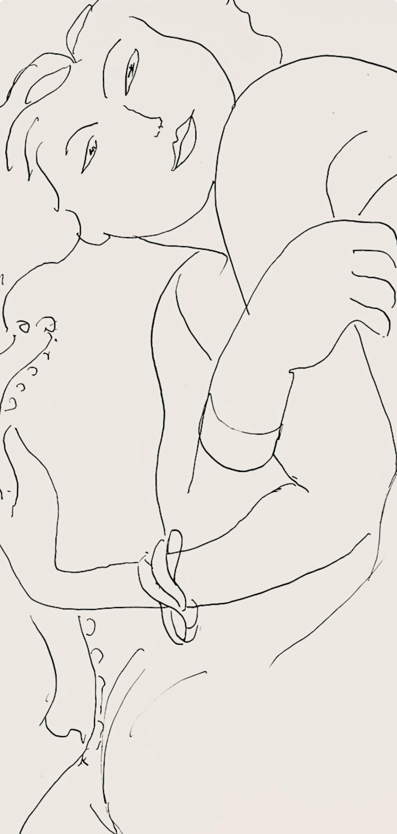 Henri Matisse, Série F, var. 2 (Duthuit 9), Henri Matisse, Dessins, Thèmes et variations, Limited Edition Lithograph