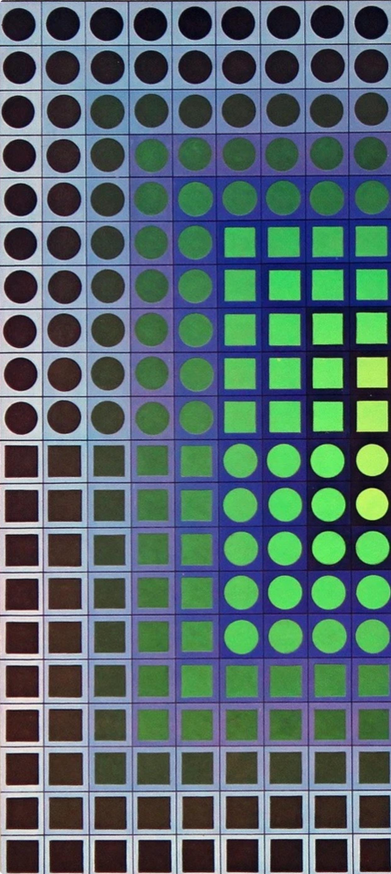 Victor Vasarely, Composition, Folklore Planétaire, Limited Edition Héliogravure
