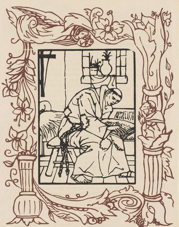 Émile Bernard, Composition (Morane, No. 100), Les Petites Fleurs de St. Françoise, Limited Edition Woodcut