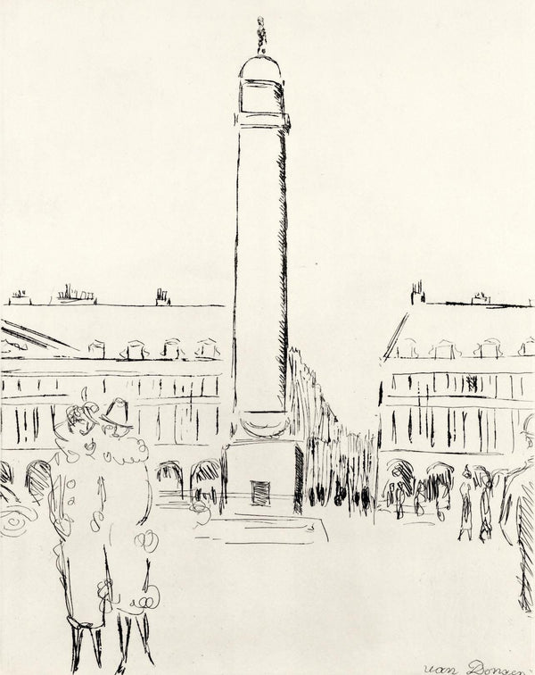 Kees van Dongen, Place Vendôme, A La gloire à Paris, Limited Edition Etching