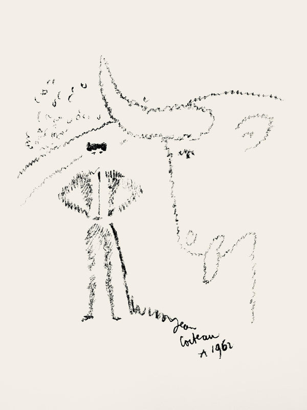 Jean Cocteau, Composition, Taureaux, Limited Edition Lithograph