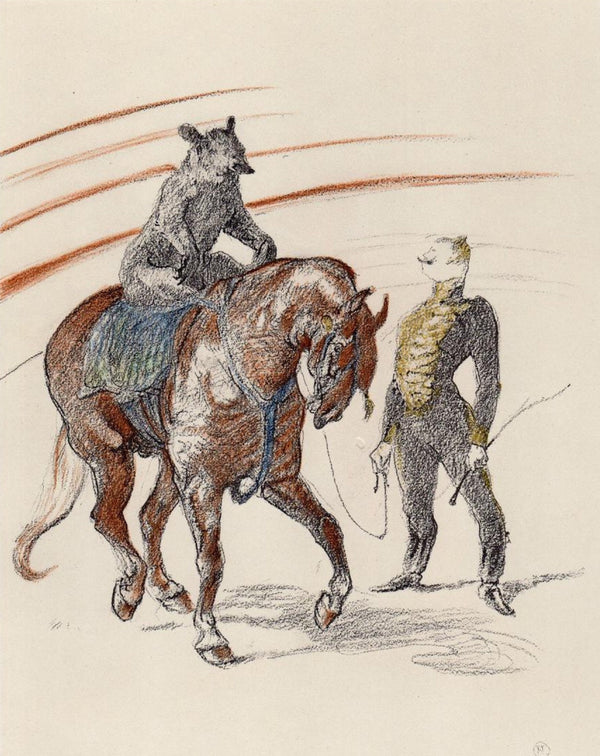 Henri de Toulouse-Lautrec, Travail de l'Ours sur, The Circus by Toulouse-Lautrec, Limited Edition Lithograph