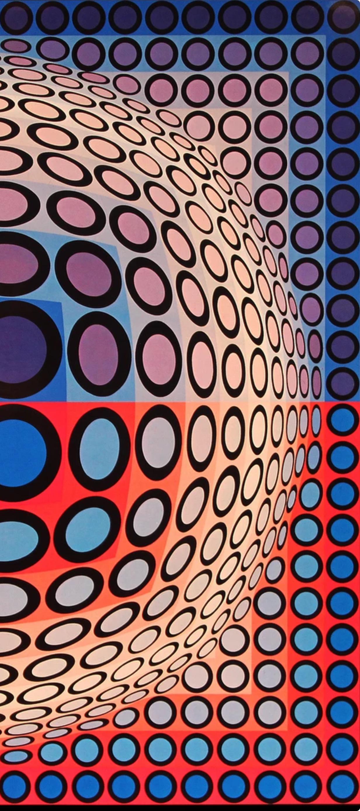 Victor Vasarely, Composition, Progressions I, Limited Edition Héliogravure