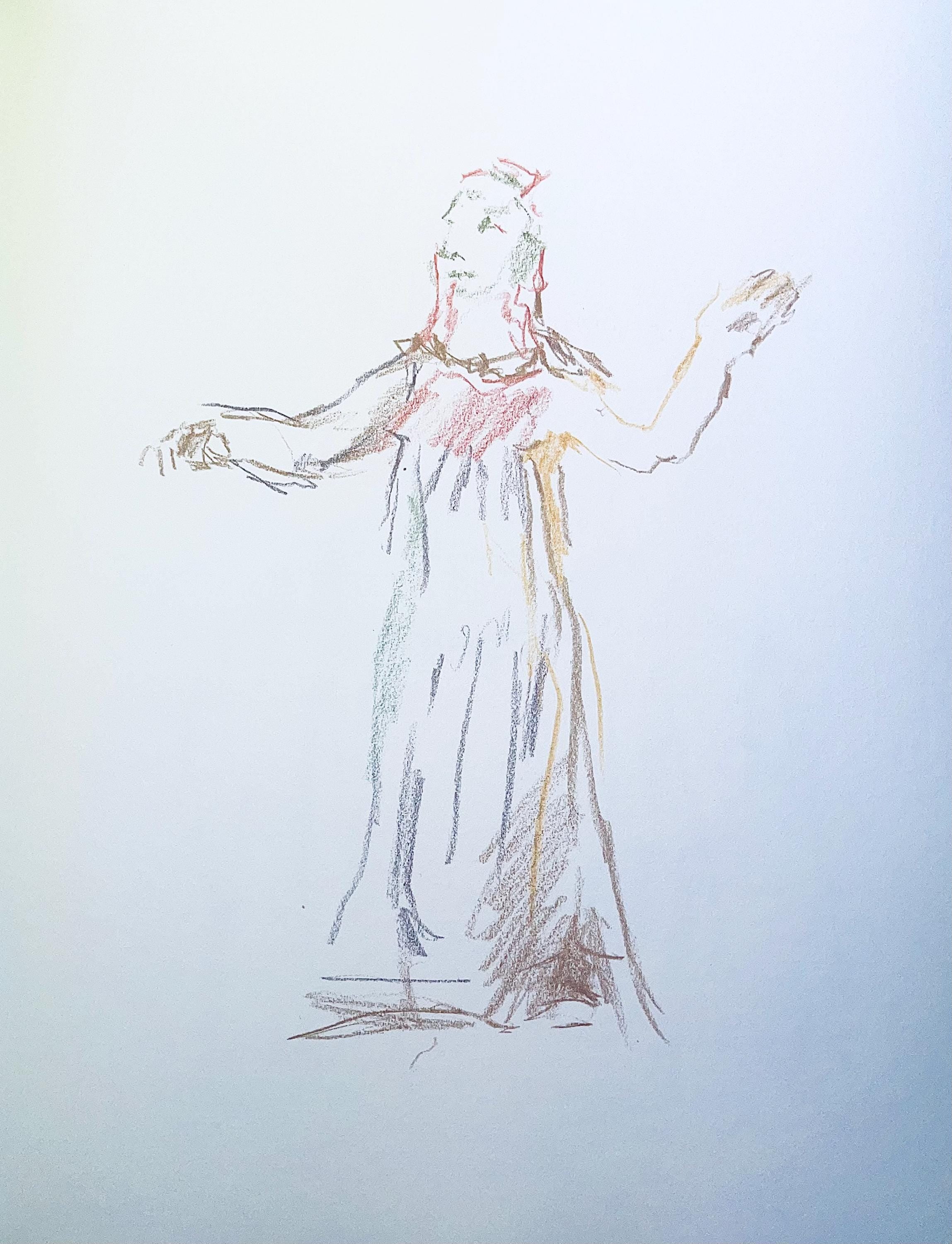 Oskar Kokoschka, Composition, Skizzenbuch der Italienischen Reise 1963, Limited Edition Lithograph