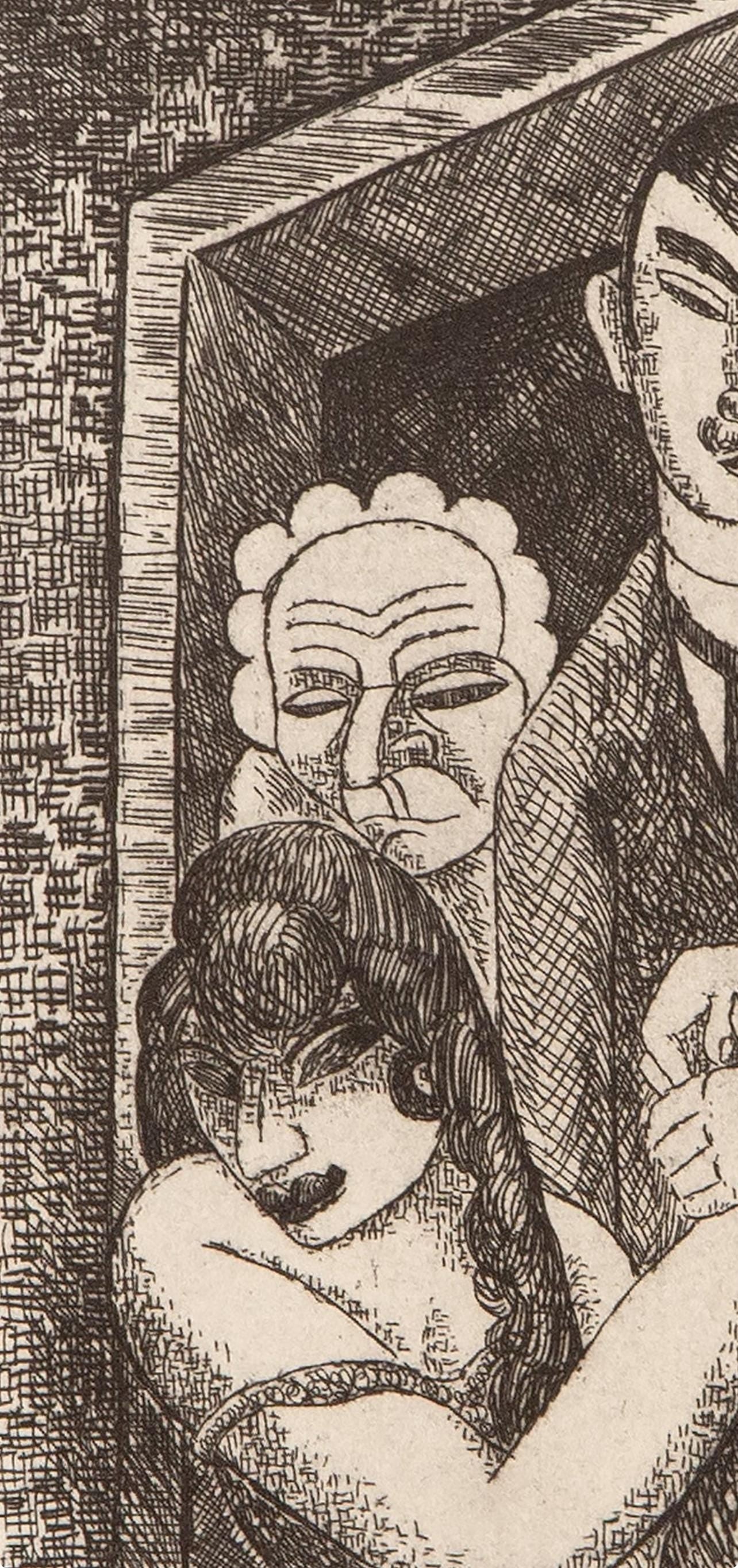 Marcel Gromaire, Composition, Vers un monde volage, Limited Edition Etching