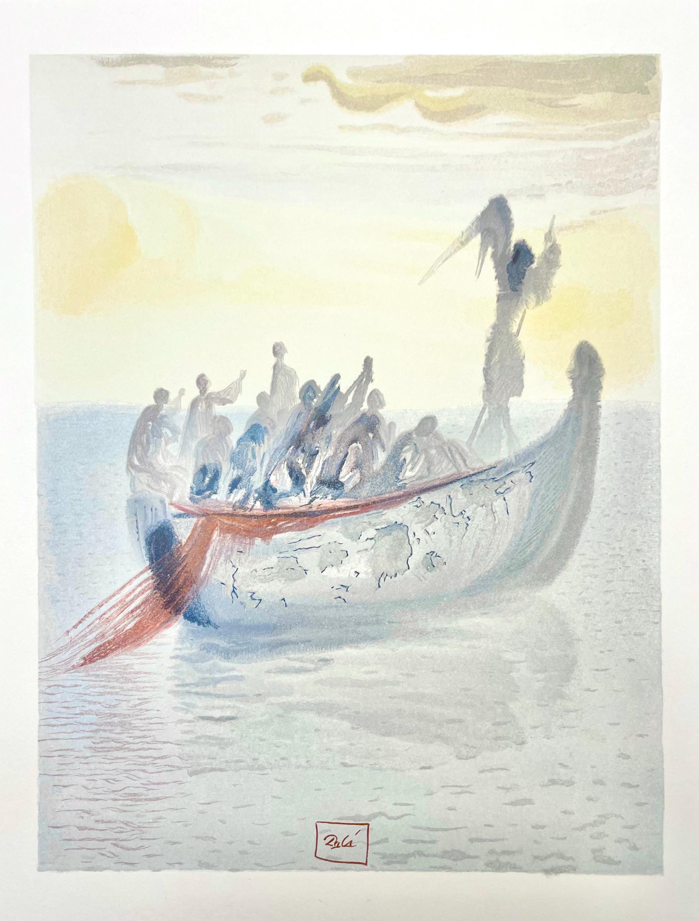 Salvador Dali, Fegefeuer II (Field 189-200; Michler/Löpsinger 1039-1138), Die Göttliche Komödie, Signed, Limited Edition Woodcut