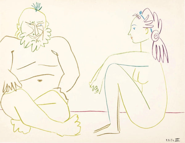 Pablo Picasso, Composition, Picasso and the Human Comedy, Verve: Revue Artistique et Littéraire, Limited Edition Lithograph