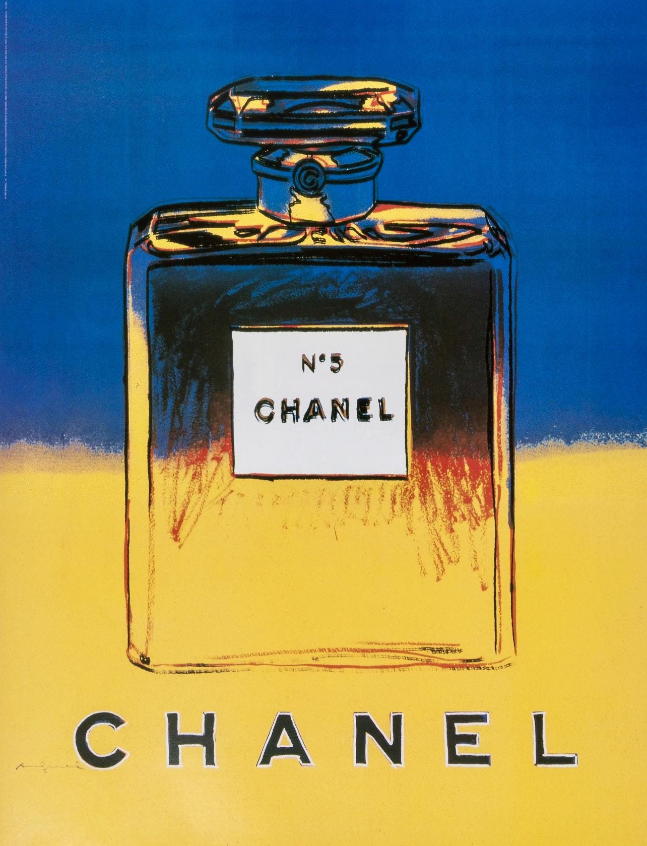 Andy Warhol, Chanel No. 5, Official Edition Chanel Ltd. Advertising Campaign Lithograph, 1997