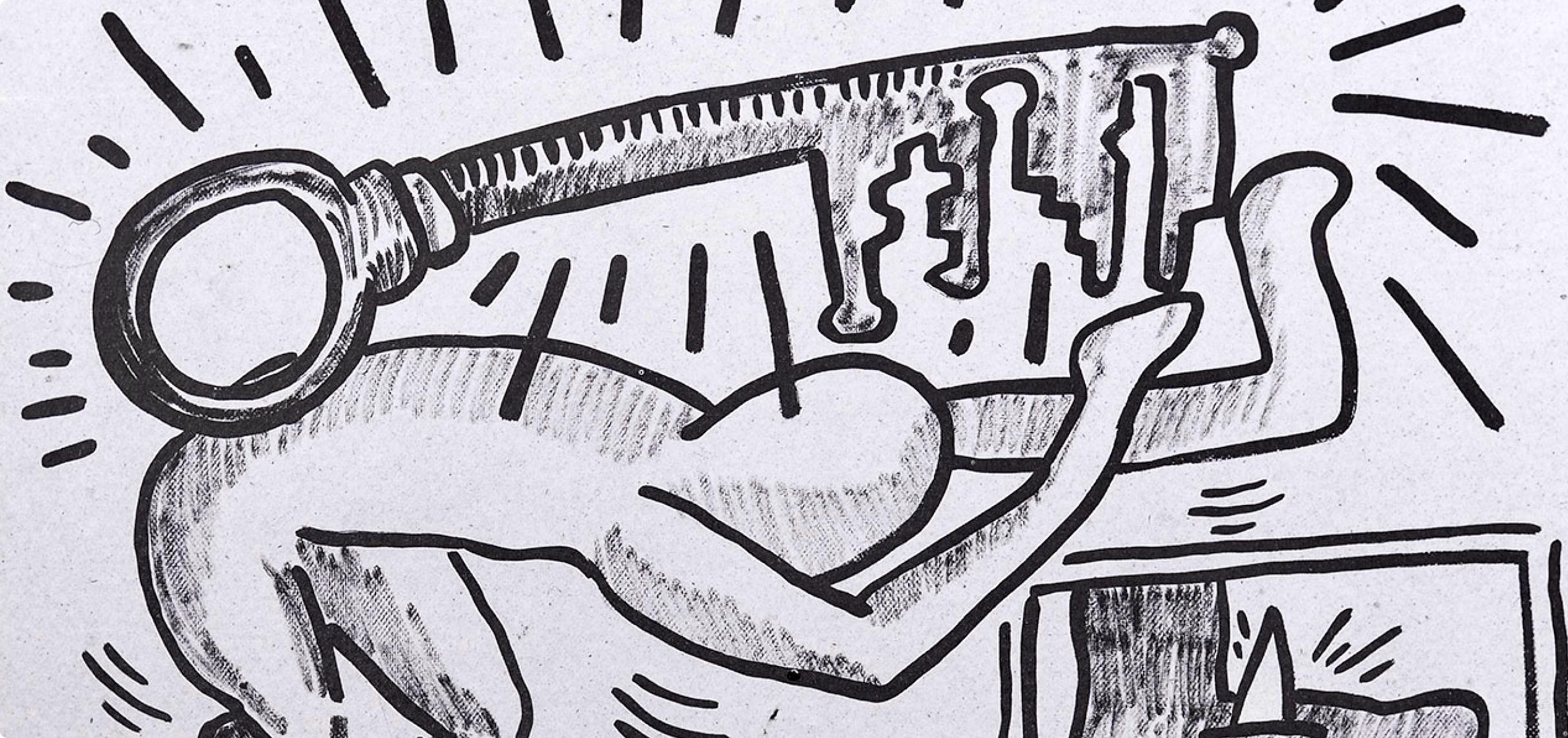Keith Haring, Composition, Against All Odds, Limited Edition Lithograph