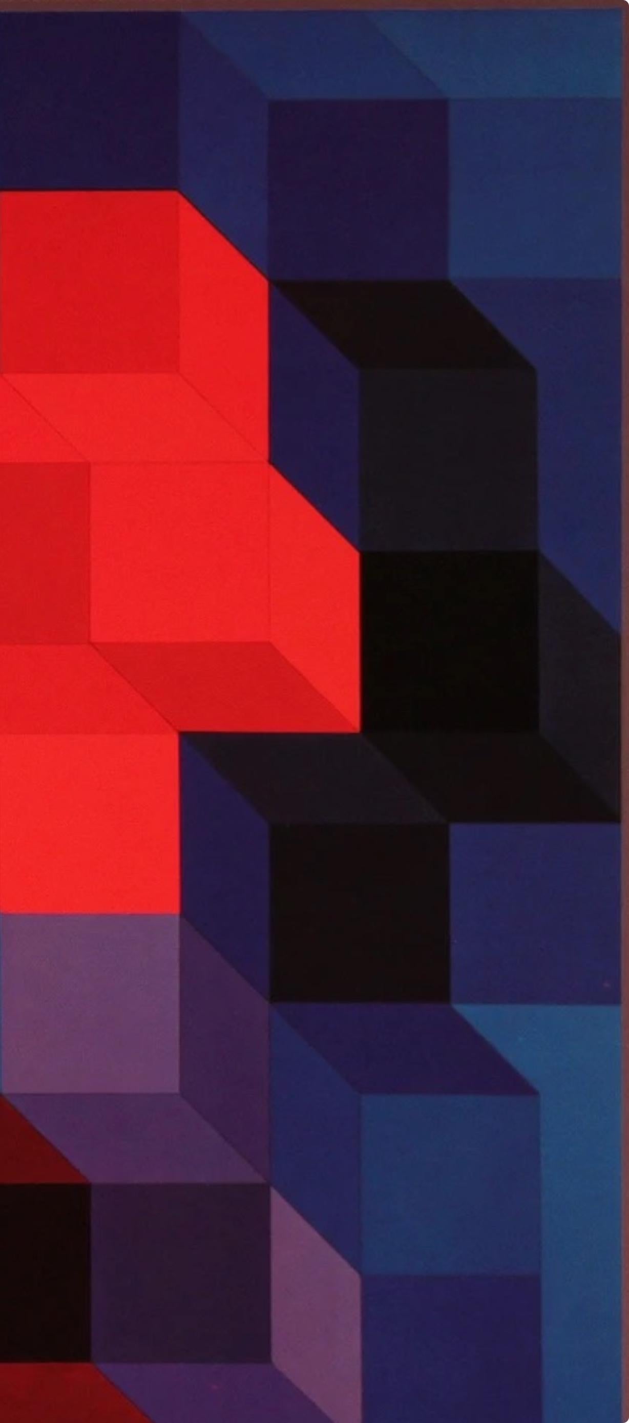 Victor Vasarely, Composition, Hommage à Hexagone, Limited Edition Héliogravure