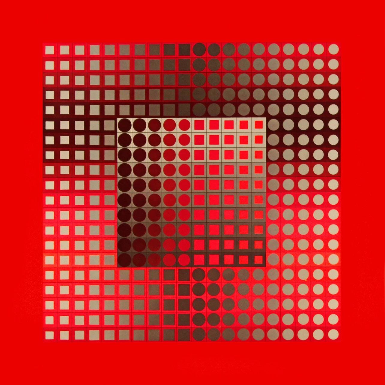 Victor Vasarely, Composition, Folklore Planétaire, Limited Edition Héliogravure