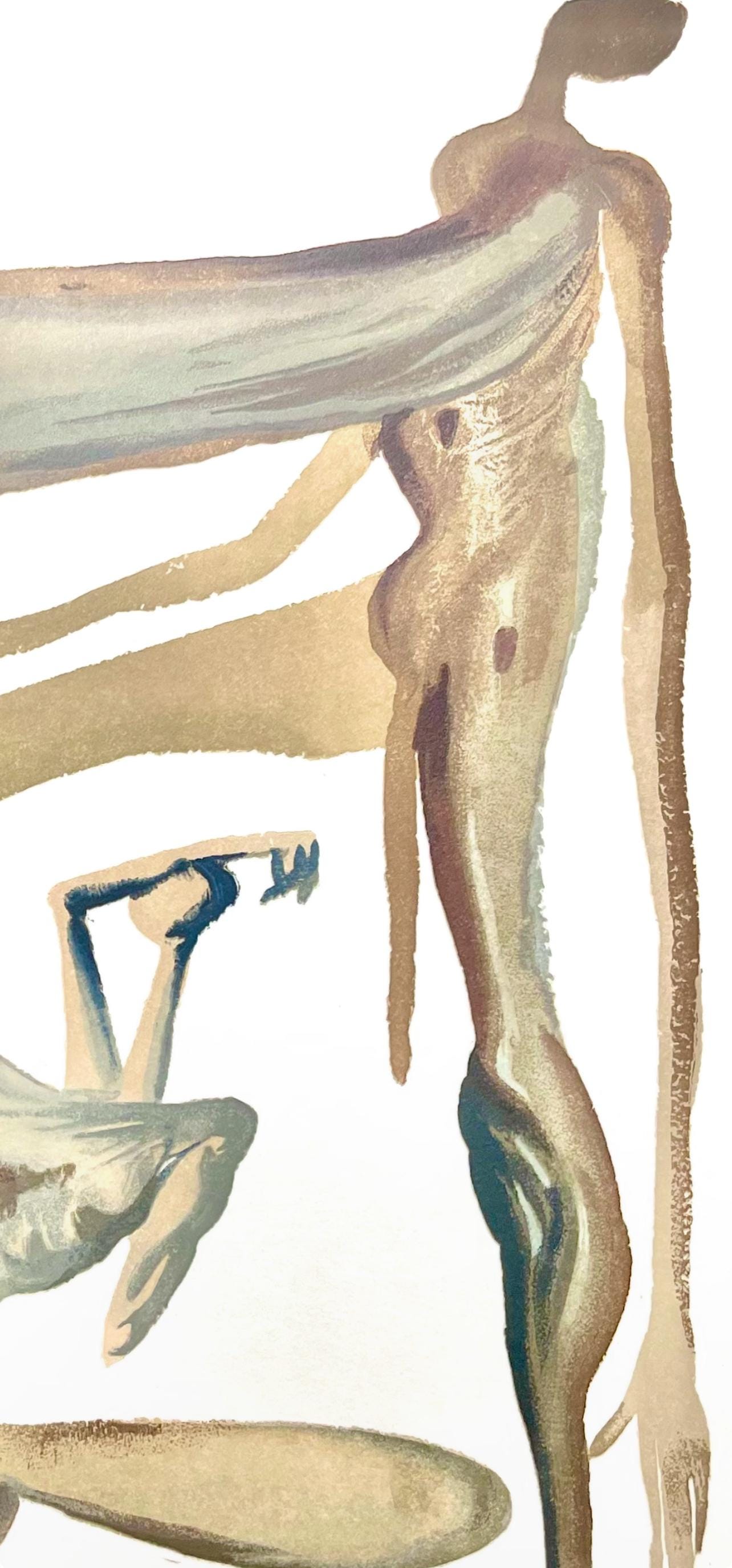 Salvador Dali, Fegefeuer XXII (Field 189-200; Michler/Löpsinger 1039-1138), Die Göttliche Komödie, Signed, Limited Edition Woodcut