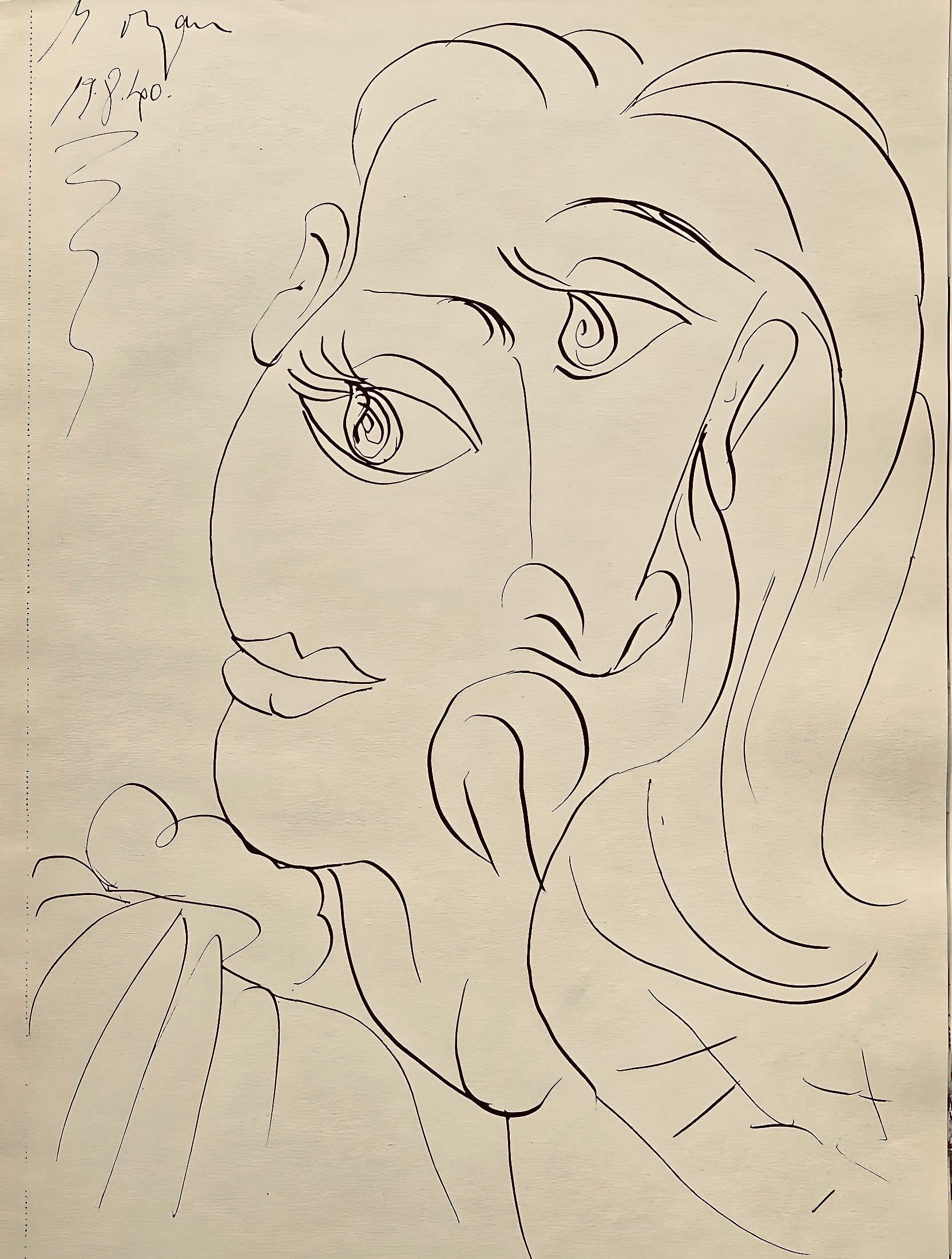 Pablo Picasso, Composition, Carnet de dessins de Picasso, Cahiers d’Art, Limited Edition Lithograph