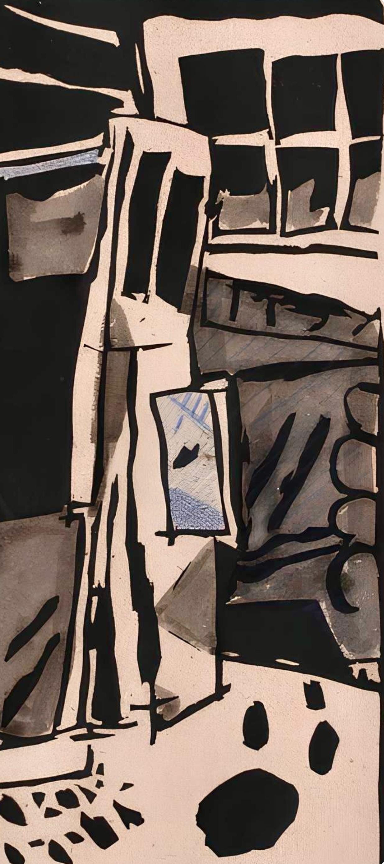 Jean Pougny, Composition, Pougny, dix linogravures originales, 1914-1920, Limited Edition Linocut
