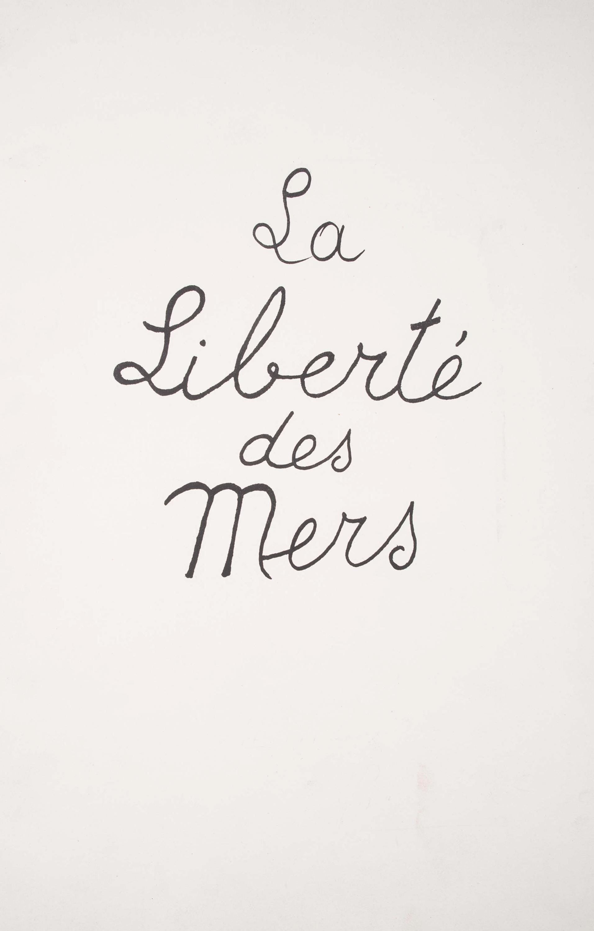 Georges Braque, Composition (Vallier 143), La Liberté des Mers, Limited Edition Lithograph