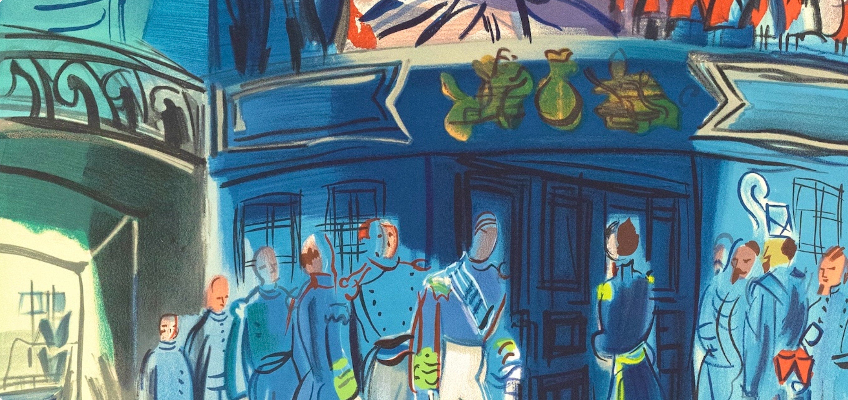 Raoul Dufy, Réception d'un amiral anglais sur un bateau francais, Raoul Dufy, Collection Pierre Lévy, Limited Edition Lithograph