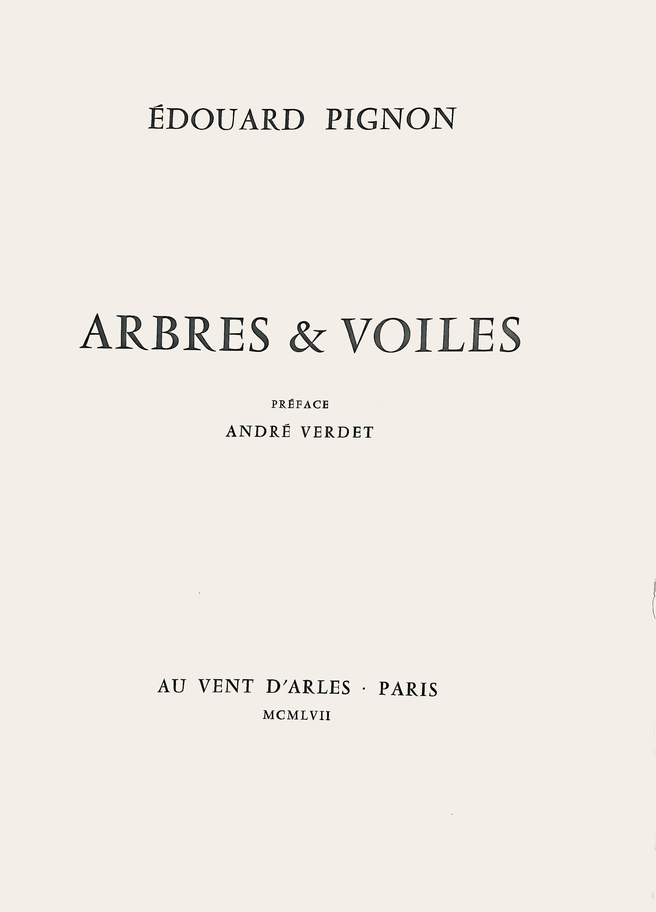 Édouard Pignon, Composition, Arbres et Voiles, Limited Edition Lithograph