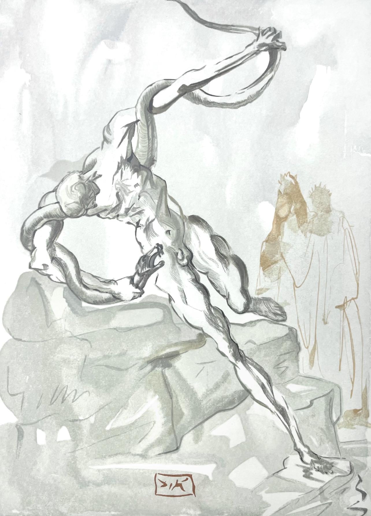 Salvador Dali, Hölle XXIV (Field 189-200; Michler/Löpsinger 1039-1138), Die Göttliche Komödie, Signed, Limited Edition Woodcut