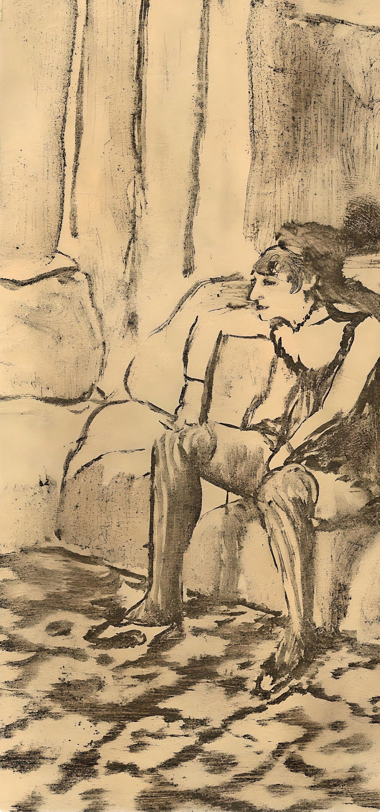 Edgar Degas, Deux Femmes, E. Degas Monotypes, Limited Edition Monotype
