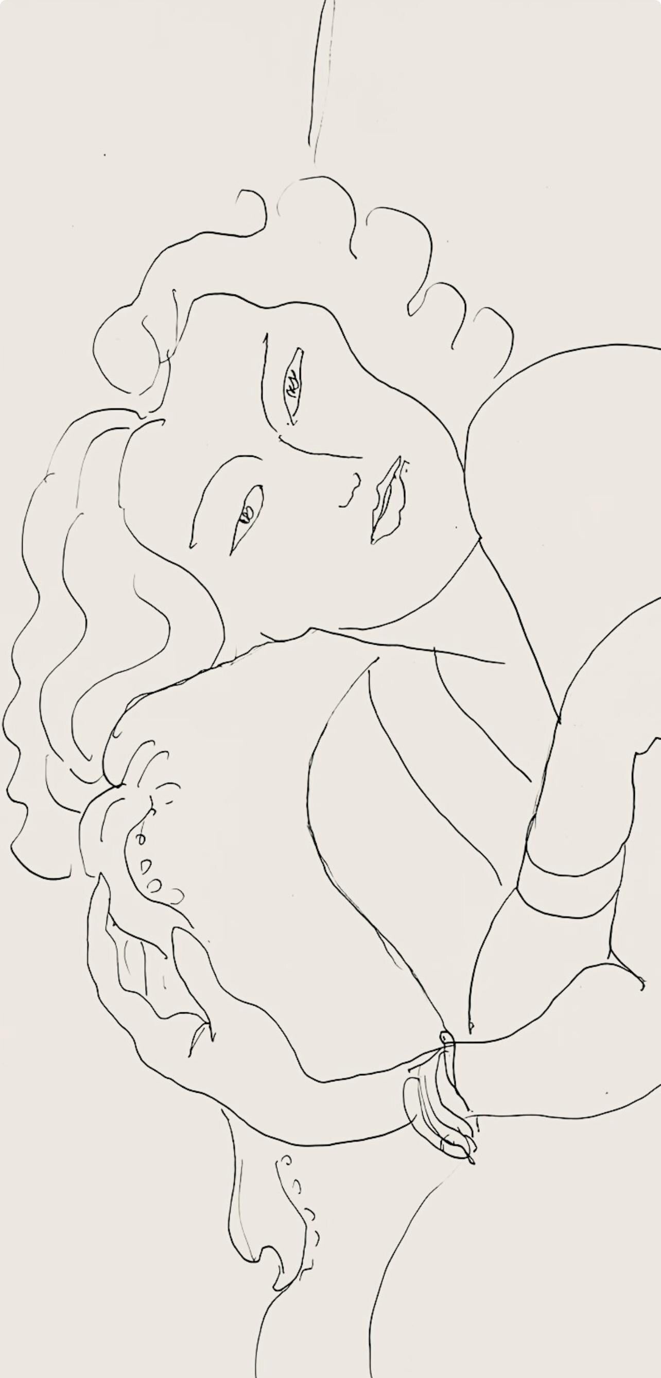 Henri Matisse, Série F, var. 3 (Duthuit 9), Henri Matisse, Dessins, Thèmes et variations, Limited Edition Lithograph