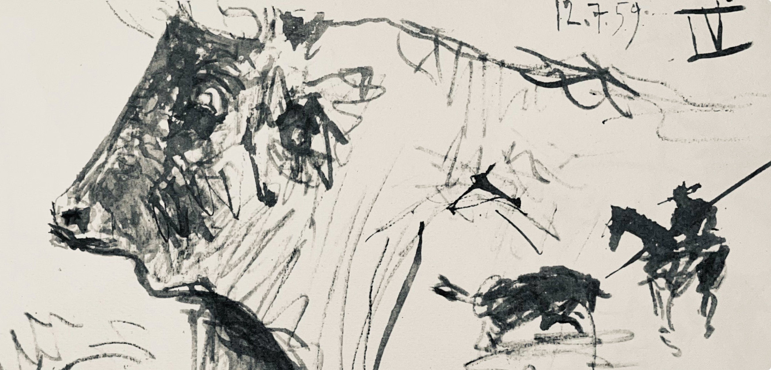 Pablo Picasso, Composition (Bloch 1276; Czwiklitzer 23), Toros y Toreros, Limited Edition Lithograph