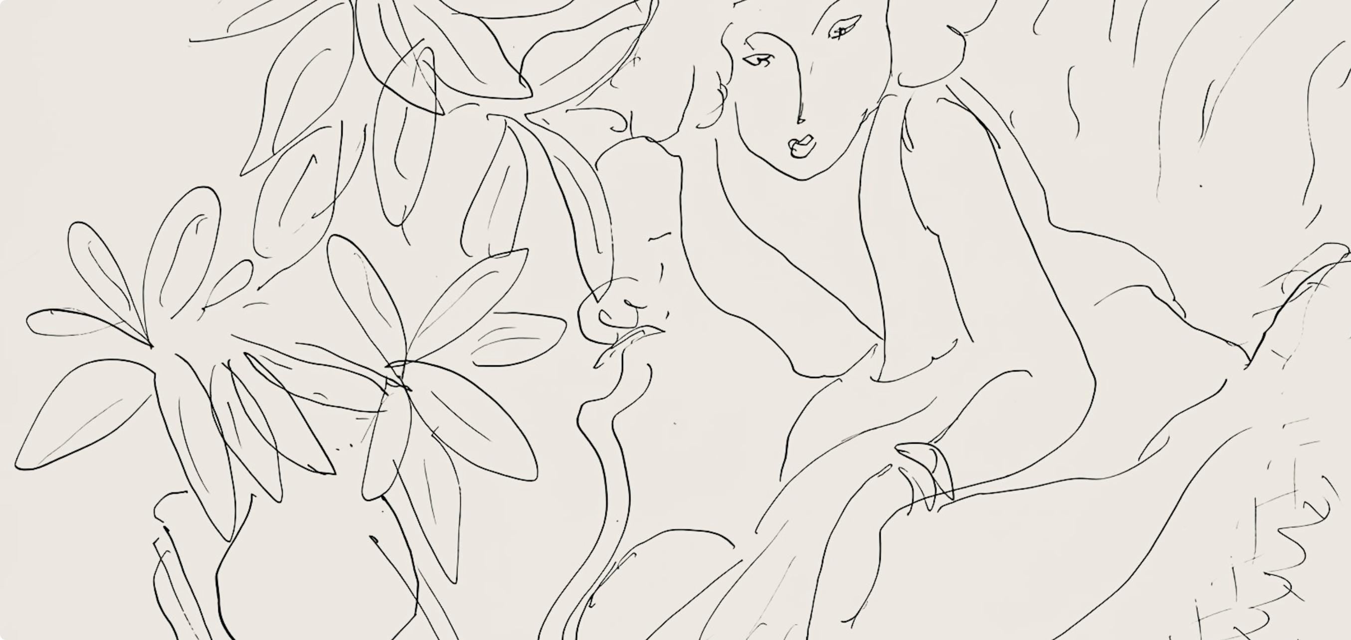 Henri Matisse, Série E, var. 12 (Duthuit 9), Henri Matisse, Dessins, Thèmes et variations, Limited Edition Lithograph