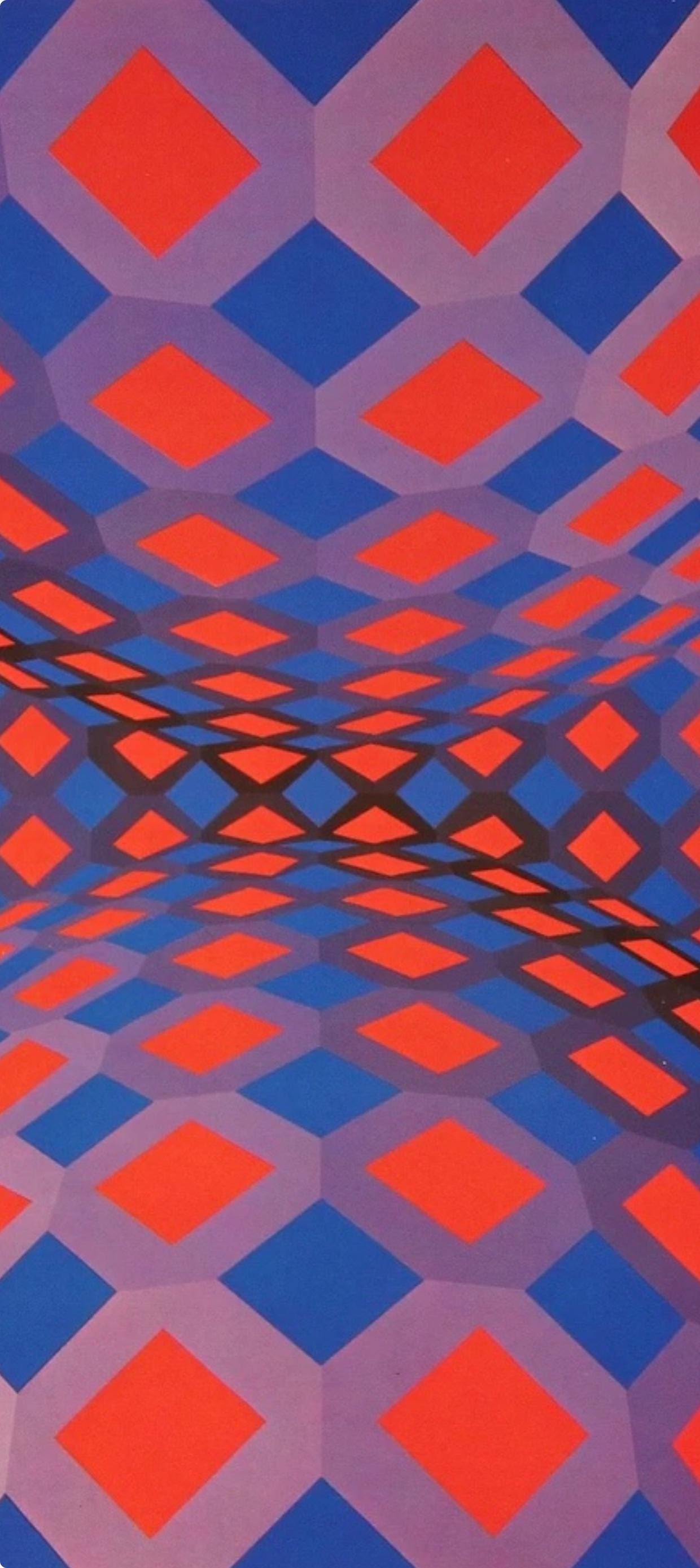 Victor Vasarely, Composition, Octogone, Limited Edition Héliogravure