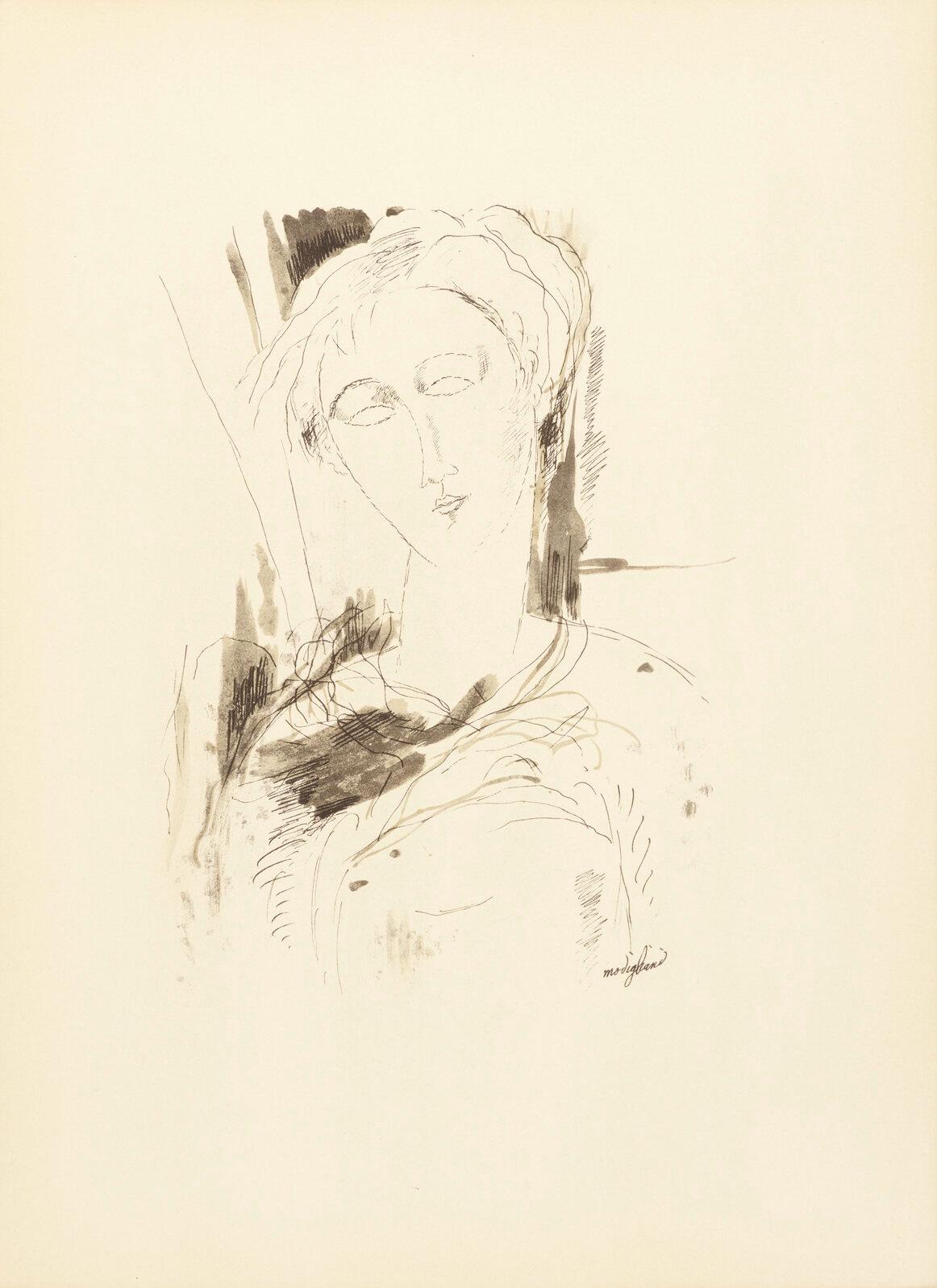 Amedeo Modigliani, Portrait, Douze Contemporains, Limited Edition Lithograph