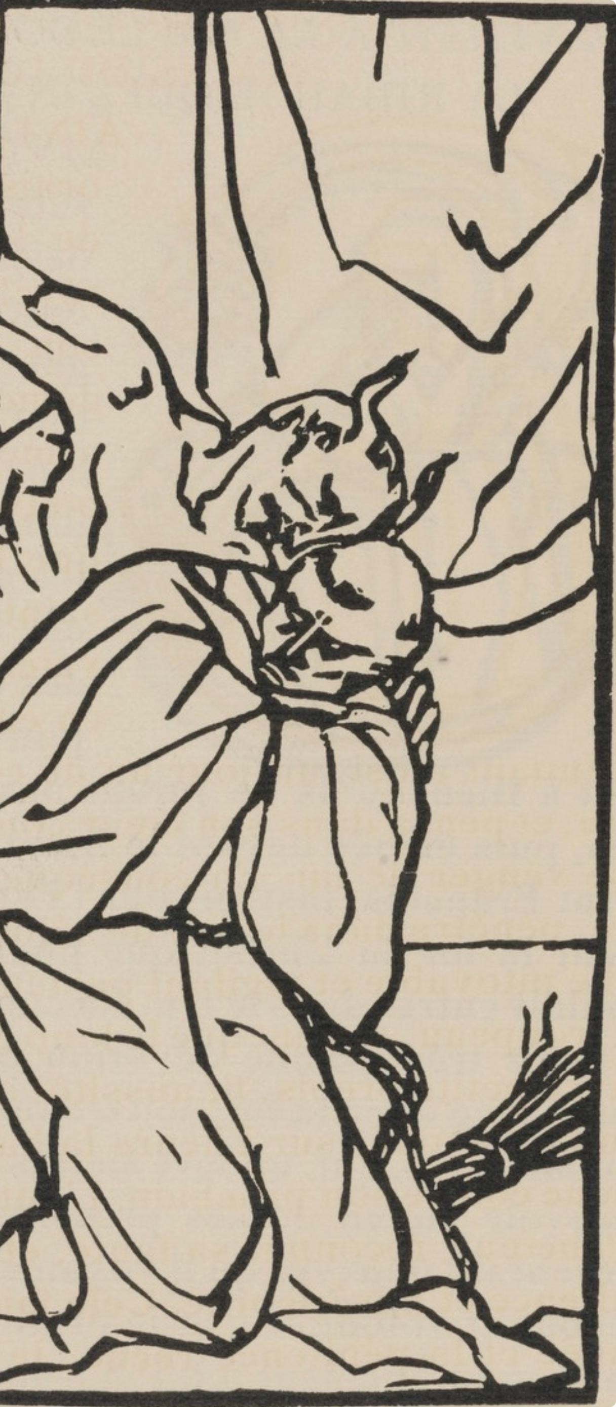 Émile Bernard, Composition (Morane, No. 100), Les Petites Fleurs de St. Françoise, Limited Edition Woodcut