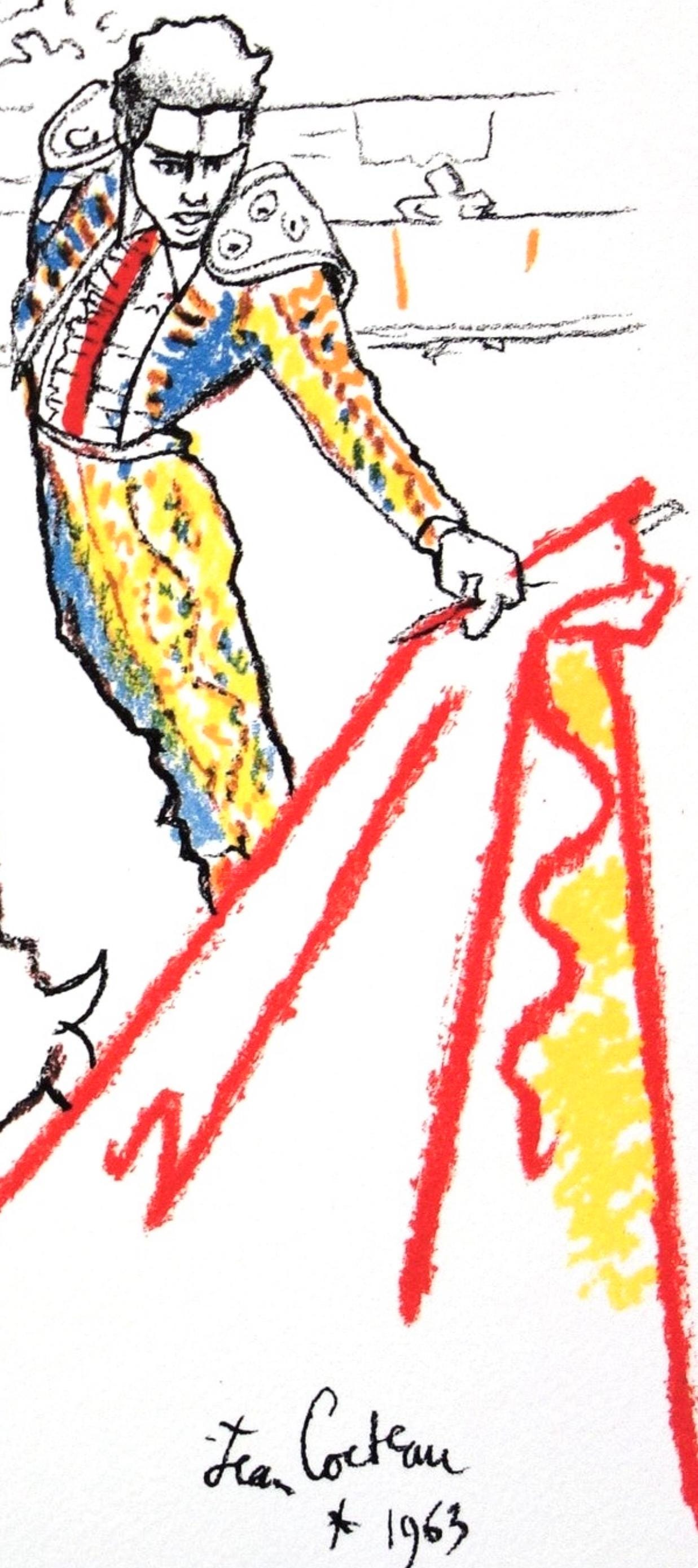 Jean Cocteau, Composition, Taureaux, Limited Edition Lithograph