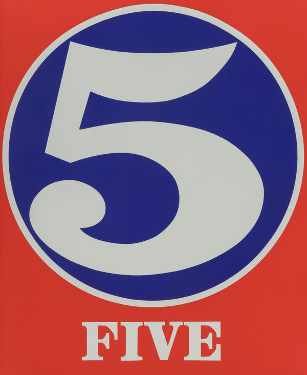 Robert Indiana, Five (Sheehan 46-55), Numbers, Limited Edition Silkscreen