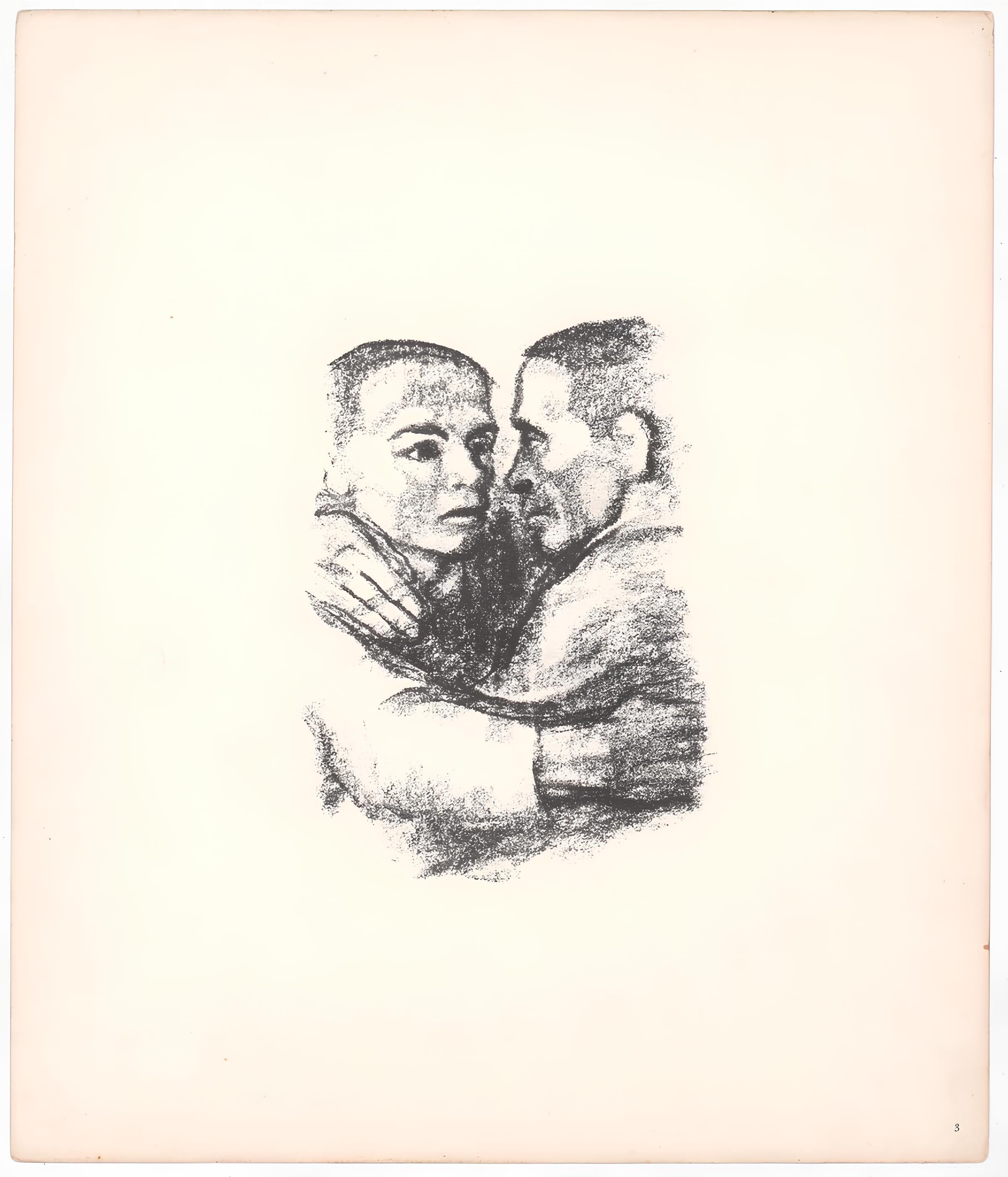 Käthe Kollwitz, Brotherhood (Verbrüderung), Limited Edition Lithograph