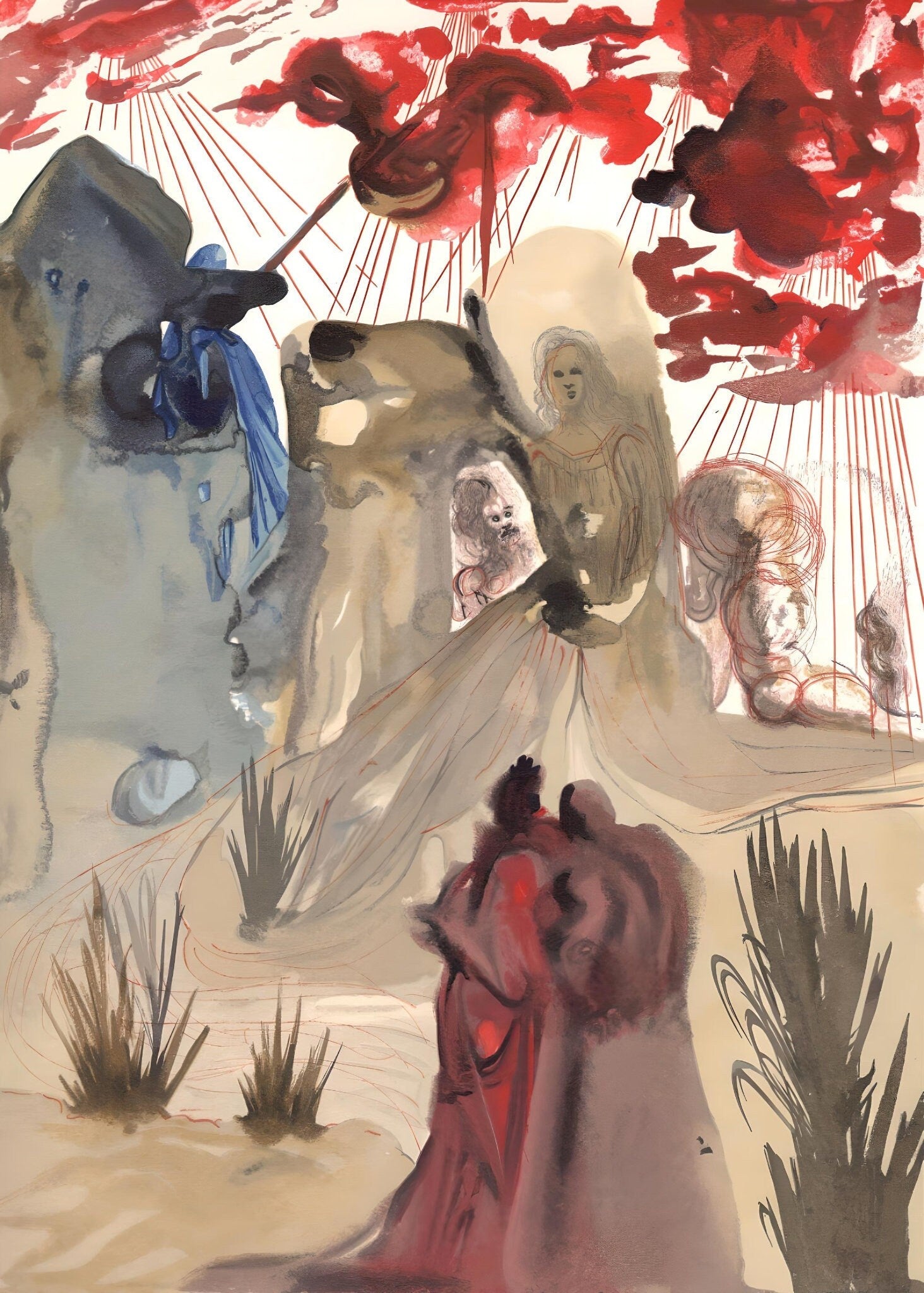 Salvador Dali, The Divine Forest (Michler/Löpsinger 1039-1138; Field 189-200), La Divine Comédie, Limited Edition Woodcut