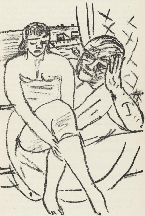 Max Beckmann, Composition (Gallwitz 286; Hofmaier 323-329; Rifkind 150 1-7), Der Mensch ist kein Haustier, Limited Edition Lithograph