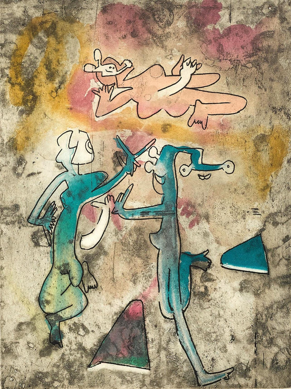 Roberto Matta, Composition (Sabatier 393), Centre Noeuds, Limited Edition Etching