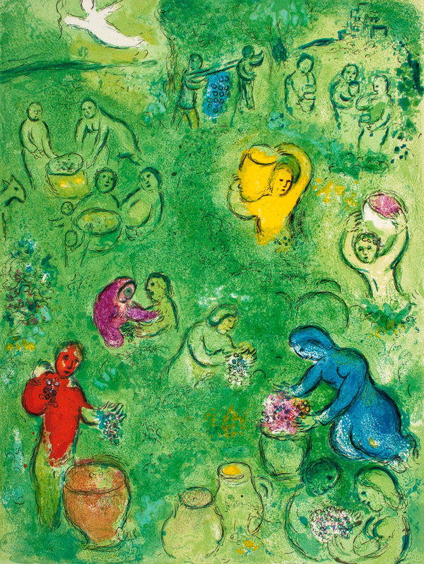 Marc Chagall, Découverte de Daphnis par Lamon, Daphnis et Chloé, Limited Edition Héliogravure