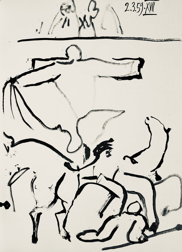 Pablo Picasso, Composition (Bloch 1276; Czwiklitzer 23), Toros y Toreros, Limited Edition Lithograph