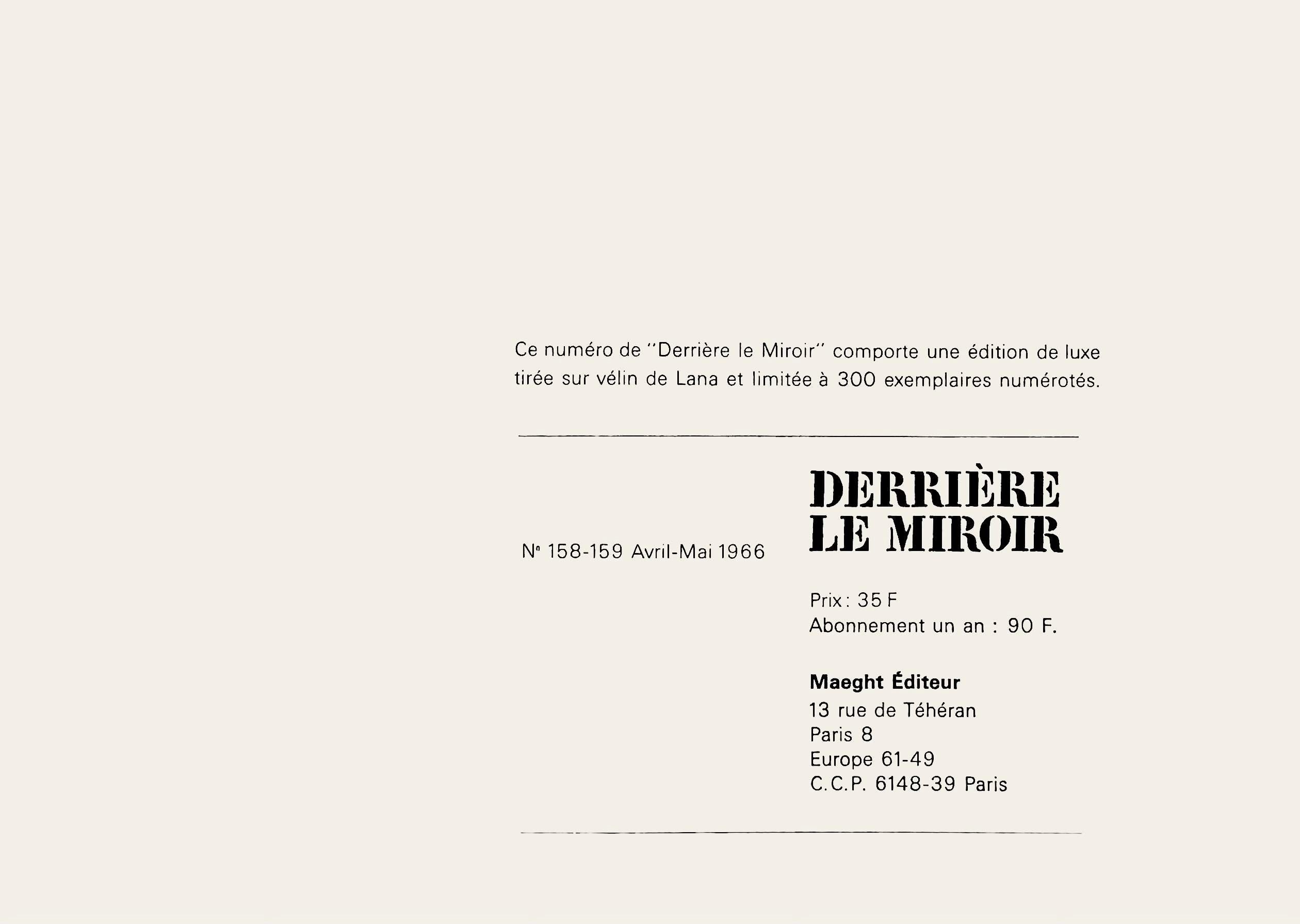 Pierre Bonnard, Composition, Derrière le miroir, Limited Edition Lithograph