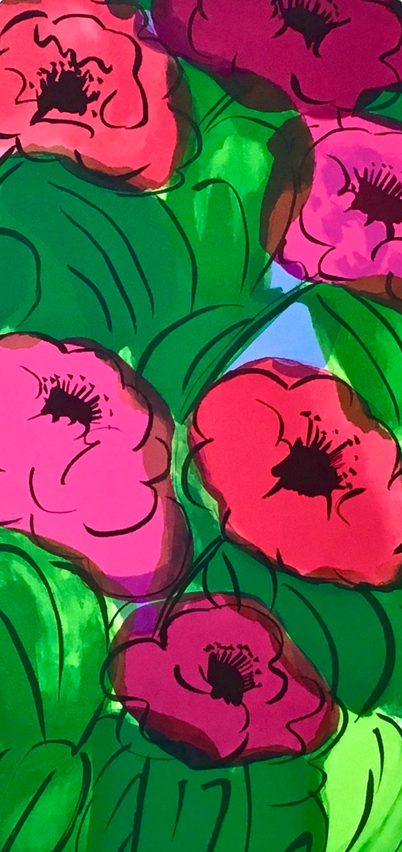 Walasse Ting 丁雄泉, Flowers, Limited Edition Lithograph
