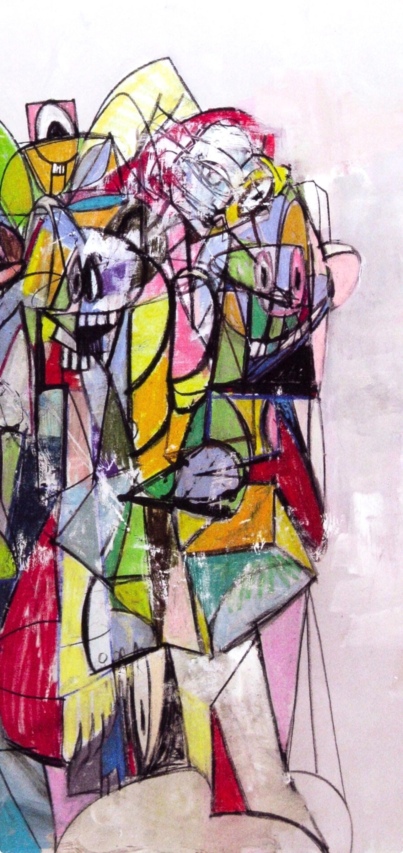 George Condo, Compression II, Drawing Paintings, Limited Edition Four Color Process Print