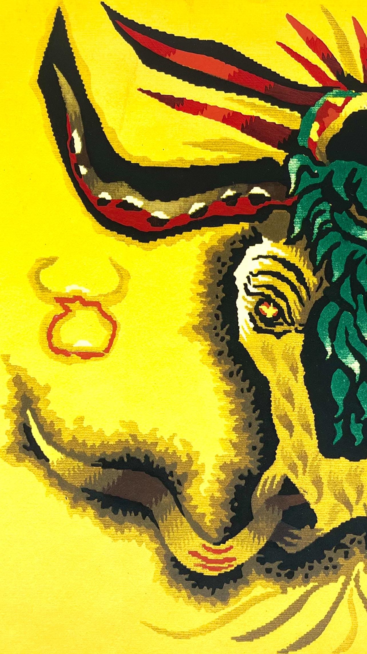 Jean Lurçat, Le Taureau (Taurus), Les Signes du zodiaque, Limited Edition Lithograph