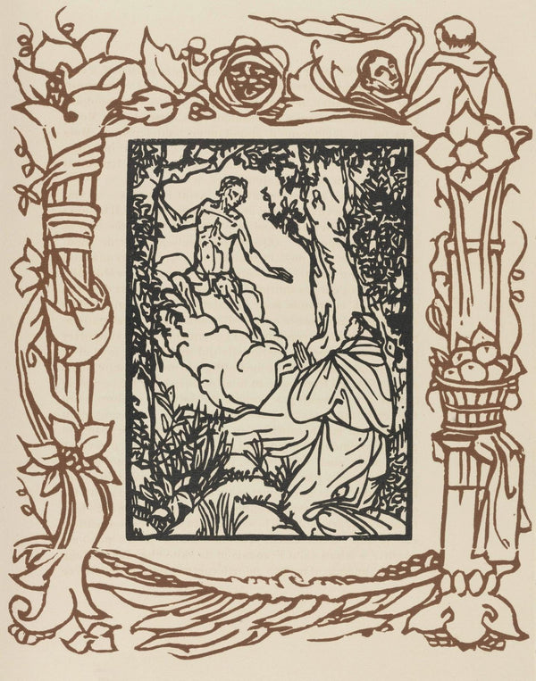 Émile Bernard, Composition (Morane, No. 100), Les Petites Fleurs de St. Françoise, Limited Edition Woodcut