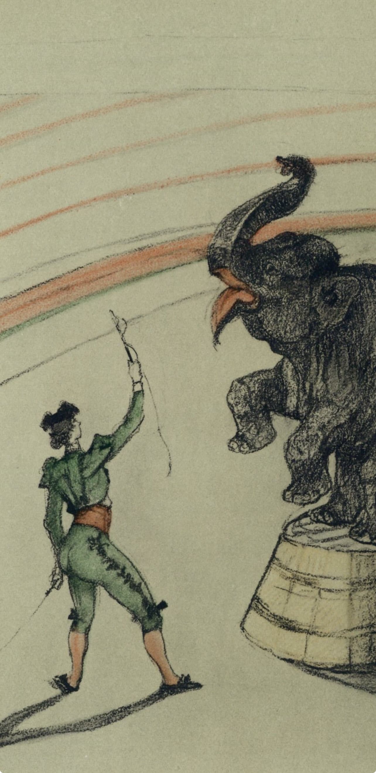 Henri de Toulouse-Lautrec, Elephant en liberte, The Circus by Toulouse-Lautrec, Limited Edition Lithograph